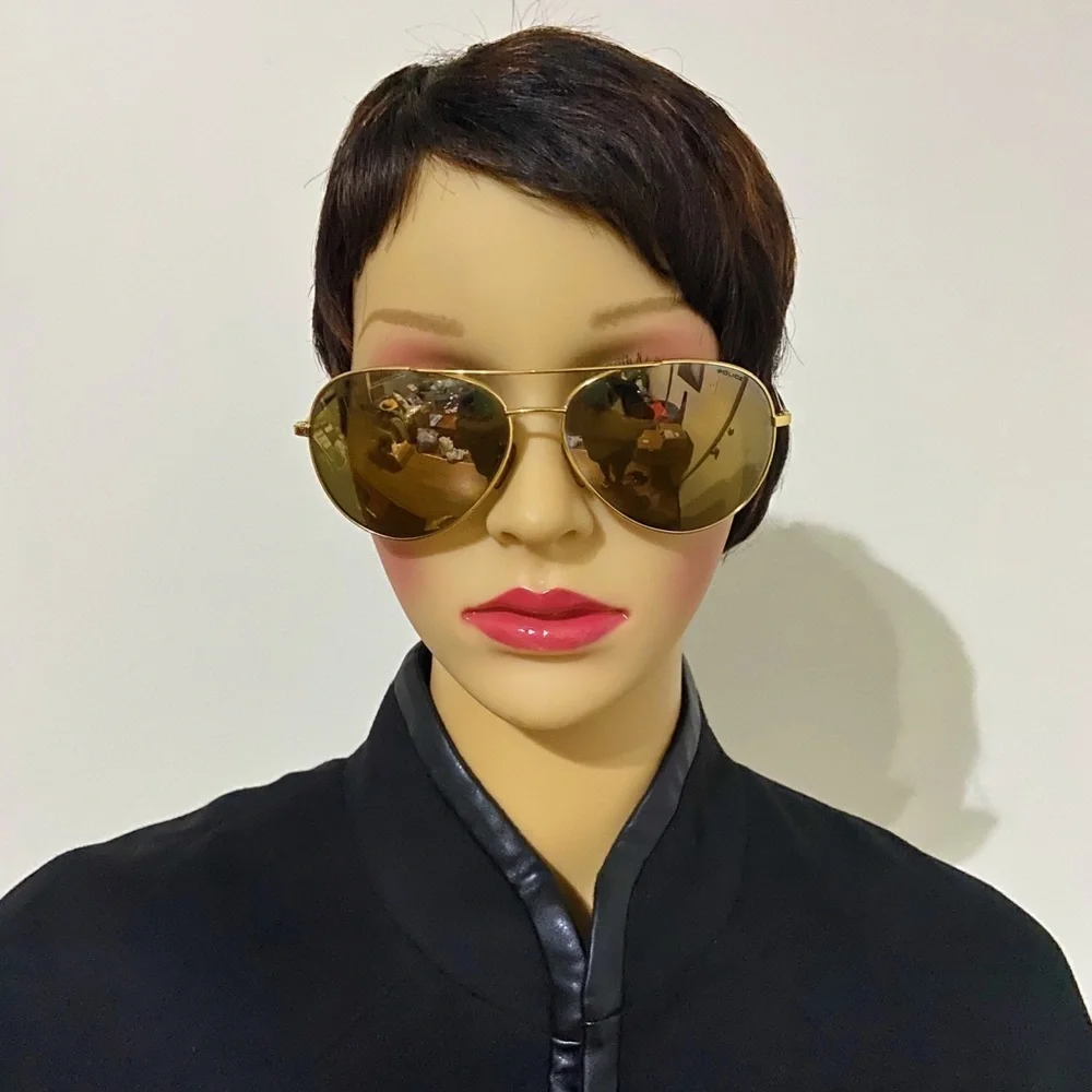 Police unisex S8991 aviator gold sunglasses